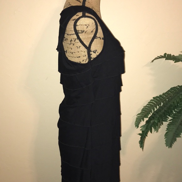 NWOT Calvin Klein Tiered Black Dress - Picture 4 of 8